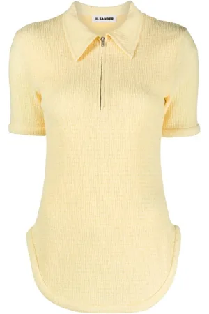 Jil Sander Femme, Tops, Jaune, Taille: 38 FR Polo à Manches Courtes