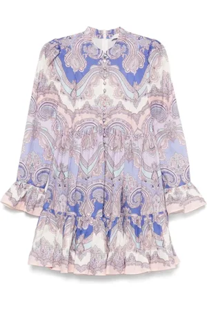 ZIMMERMANN Femme, Robes, Violet, Taille: 36 FR Robe Boutonnée