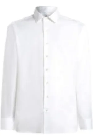 Etro Homme, Chemises, Blanc, Taille: M Chemise Blanche Jacquard Col Italien