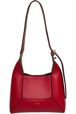 Jimmy Choo Femme, Sacs, Rouge, Taille: ONE Size Sac Bandoulière en Cuir Rouge Orné de Diamants