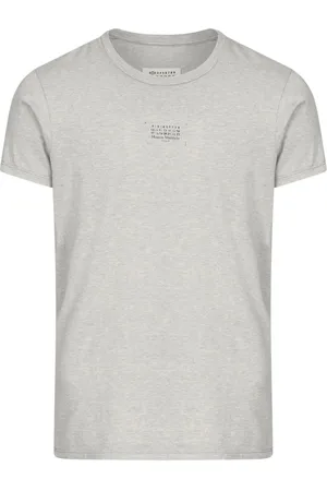 Maison Margiela Homme, Tops, Gris, Taille: XL T-shirts et Polos Gris avec Logo Imprimé