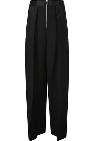 Khaite Femme, Pantalons, Noir, Taille: 38 FR Pantalon Zippé en Viscose Taille Haute