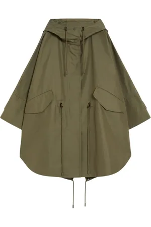 Max Mara Femme, Vestes, Vert, Taille: 36 FR Trench en mélange de coton déperlant