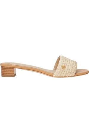 Ralph Lauren Femme, Chaussures, , Taille: 38 1/2 EU Sandales Fay en raphia avec logo