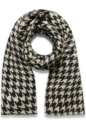 Part Two Femme, Accessoires, Noir, Taille: ONE Size Écharpe Pied-de-Poule Noire