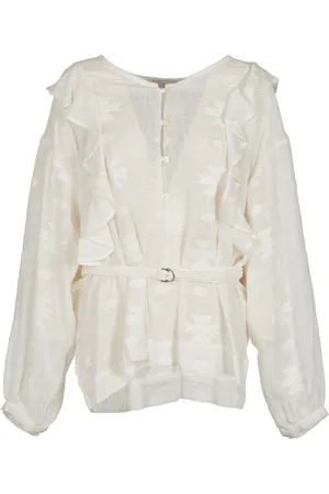 IRO Femme, Blouses et Chemises, Blanc, Taille: 36 FR Chemise Oversize Brodé