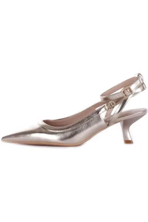 Liu Jo Femme, Chaussures, Gris, Taille: 38 EU Escarpins gris à talon avec boucle