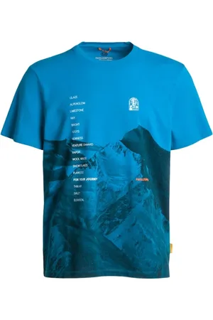 Parajumpers Homme, Tops, Bleu, Taille: L T-shirt en jersey de coton, Limestone