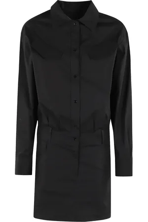 FEDERICA TOSI Femme, Robes, Noir, Taille: 36 FR Robe de Sport en Toile de Coton Noire