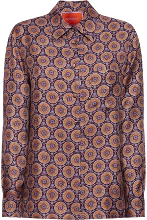 La DoubleJ Femme, Blouses et Chemises, Multicolore, Taille: 42 FR Chemise Garçon en Soie