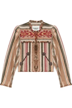 Isabel Marant Femme, Vestes, Multicolore, Taille: 40 FR Veste Rayée à Accents Géométriques