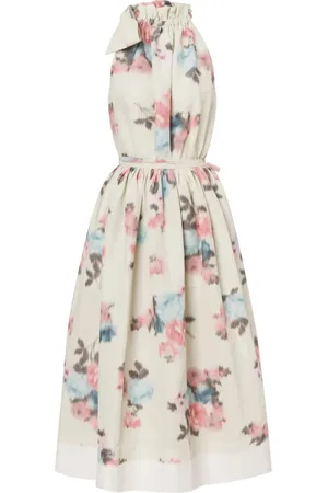 Serafini Femme, Robes, Multicolore, Taille: 38 FR Robe à col américain fleurie