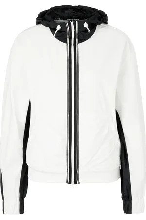 Marc Cain Femme, Vestes, Blanc, Taille: 42 FR Veste à capuche sportive avec zip