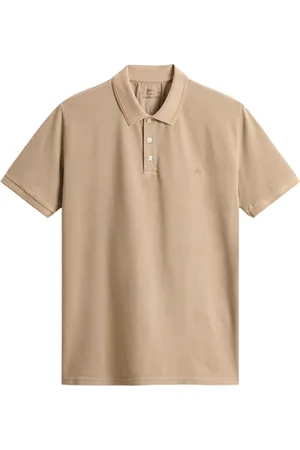 Woolrich Homme, Tops, , Taille: 2XL Polo Mackinack Teint en Pièce en Piqué de Coton Stretch