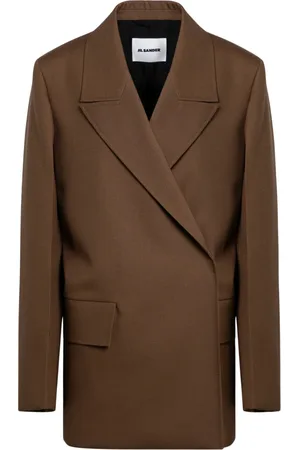 Jil Sander Femme, Vestes, Brun, Taille: 36 FR Veste Croisée