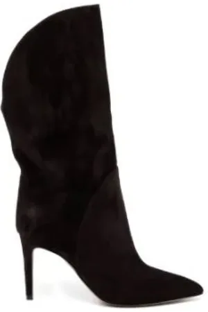 PARIS TEXAS Femme, Chaussures, Noir, Taille: 39 EU Bottes à talons aiguilles en daim noir