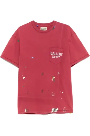 GALLERY DEPT. Homme, Tops, Rouge, Taille: M T-shirt Poche Col Rond Rouge Brique