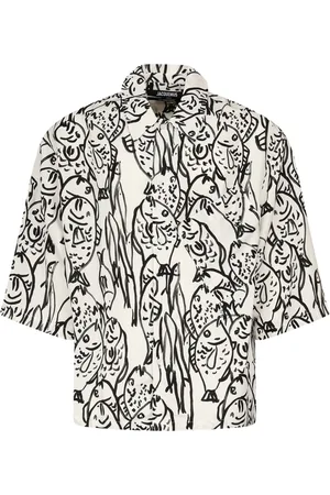 Jacquemus Homme, Chemises, Multicolore, Taille: L Chemise Boxy Imprimé Poisson