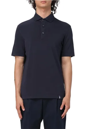 DRUMOHR Homme, Tops, Bleu, Taille: 2XL Polo Bleu Foncé