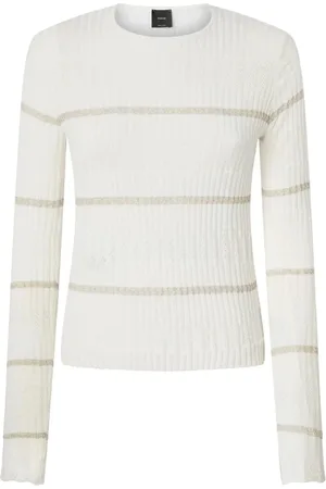 Pinko Femme, Pulls, Blanc, Taille: 38 FR Top en maille Blanche-Neige