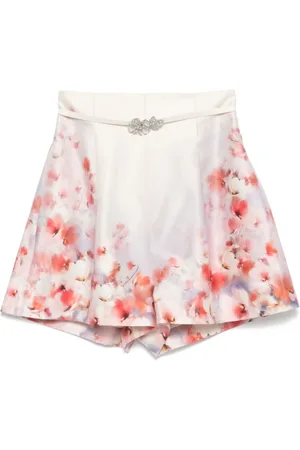 ZIMMERMANN Femme, Shorts, Multicolore, Taille: 38 FR Short rouge avec ceinture amovible