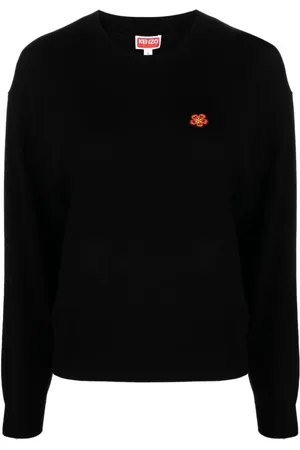 Kenzo Femme, Pulls, Noir, Taille: 40 FR Pull Boke Flower