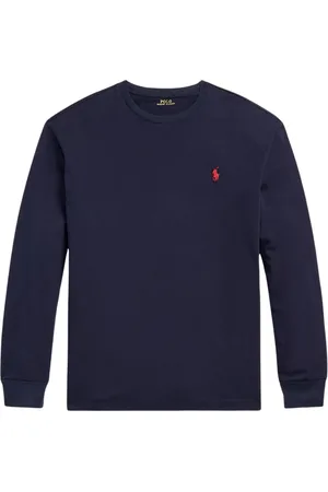 Ralph Lauren Homme, Tops, Bleu, Taille: M T-shirt à manches longues coupe classique