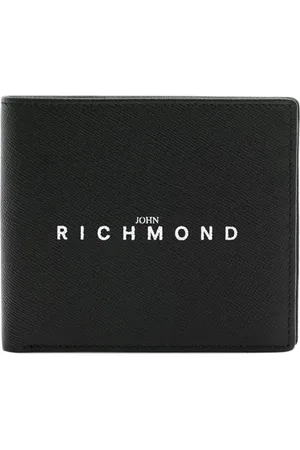 John Richmond Homme, Accessoires, Noir, Taille: ONE Size Portefeuille en cuir