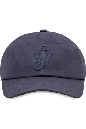 J.W.Anderson Homme, Accessoires, Bleu, Taille: ONE Size Casquette Logo Ancre Bleu Marine