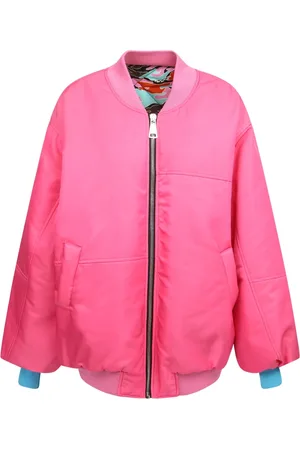 Khrisjoy Femme, Vestes, Rose, Taille: 40 FR Bomber Logo Imprimé