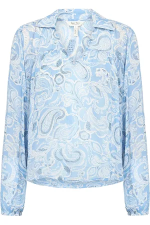 Part Two Femme, Blouses et Chemises, Multicolore, Taille: 36 FR Blouse à Imprimé Paisley avec Col en V