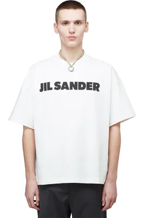 Jil Sander Homme, Tops, Blanc, Taille: XS T-shirt Imprimé Smiley Hotel
