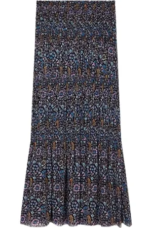 Isabel Marant Femme, Jupes, Multicolore, Taille: 38 FR Bohemian Ruffle Maxi Skirt