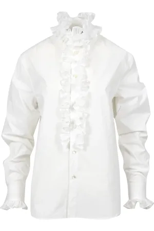Serafini Femme, Blouses et Chemises, , Taille: 40 FR Chemise à Volants en Popeline de Coton