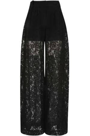 ZIMMERMANN Femme, Pantalons, Noir, Taille: 36 FR Pantalon Ceinturé en Dentelle
