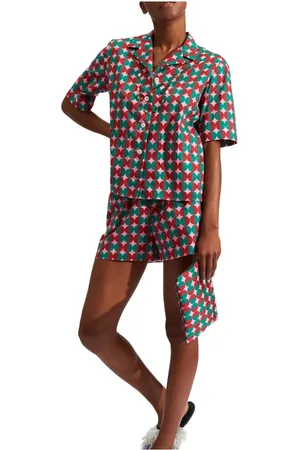 La DoubleJ Femme, Vêtements de nuit et de détente, Rose, Taille: 38 FR Ensemble de Pyjama Court en Coton Douillet