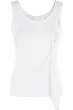 Helmut Lang Femme, Tops, Blanc, Taille: 40 FR Débardeur Blanc à Bretelles