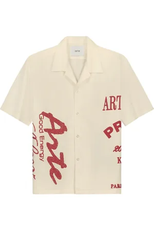 Arte Antwerp Homme, Chemises, , Taille: S Chemise Coton Imprimé Rouge