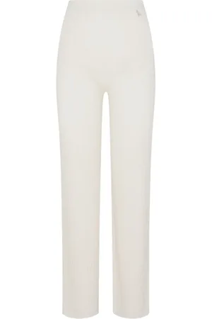 Patrizia Pepe Femme, Pantalons, Blanc, Taille: 36 FR Pantalon Blanc Côtelé Coupe Slim