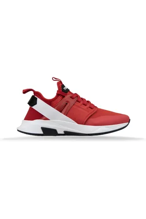 Tom Ford Homme, Chaussures, Rouge, Taille: 44 EU Baskets à lacets