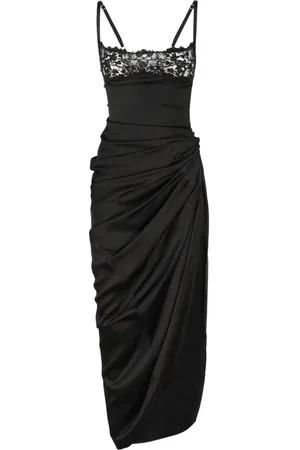 Jacquemus Femme, Robes, Noir, Taille: 38 FR La robe longue brodée Saudade de