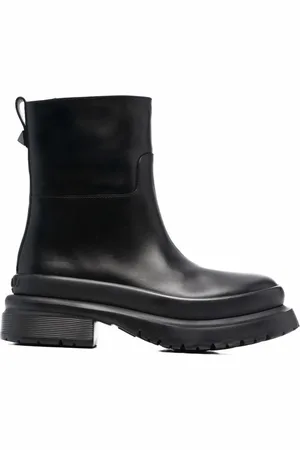 VALENTINO GARAVANI Homme, Chaussures, Noir, Taille: 42 EU Bottines en cuir Roman Stud