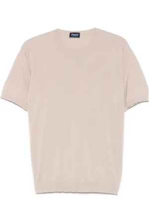 DRUMOHR Homme, Tops, Rose, Taille: M T-shirts en coton à col rond et Polos