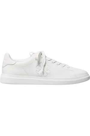 Tory Burch Femme, Chaussures, Blanc, Taille: 40 EU Baskets de court blanches d`inspiration rétro