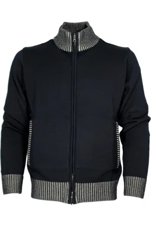Paul & Shark Homme, Pulls, Noir, Taille: M Pull Zippé Col Montant Noir