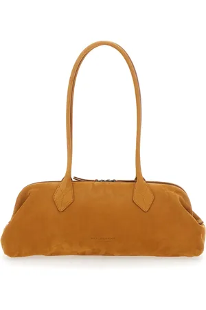 Serafini Femme, Sacs, Brun, Taille: ONE Size Sac bandoulière marron en daim avec longues anses