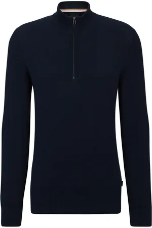 HUGO BOSS Homme, Pulls, Bleu, Taille: XL Pull à Col Roulé