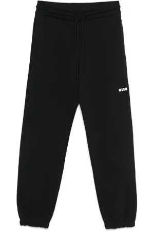 Msgm Femme, Pantalons, Noir, Taille: 38 FR Pantalon Noir en Coton Style Décontracté