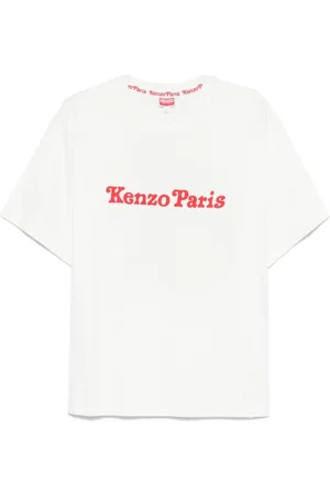 Kenzo Homme, Tops, Blanc, Taille: XS T-shirt à col rond