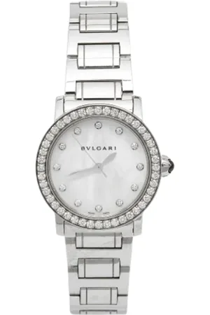 Bvlgari Femme, Pre-owned, Gris, Taille: ONE Size Pre-owned Acier inoxydable montres